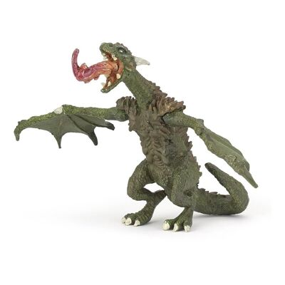 PAPO Fantasy World Figura giocattolo drago articolato, 3 anni o più, verde (36006)