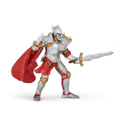 PAPO Fantasy World Knight con figura de juguete de máscara de hierro, tres años o más, plata/rojo (36031)
