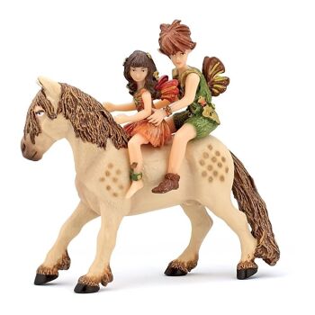 PAPO The Enchanted World Elfes Figurine pour enfants et poney, 3 ans ou plus, Multicolore (39011)