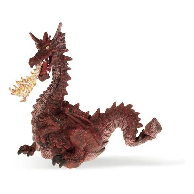 PAPO The Enchanted World Dragon rouge avec figurine flamme, 3 ans ou plus, rouge (39016)