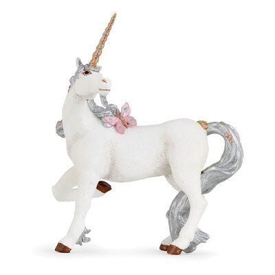 PAPO The Enchanted World Silver Unicorn Toy Figure, tre anni o più, bianco/argento (39038)