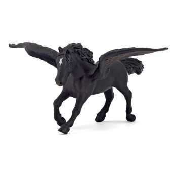 PAPO The Enchanted World Black Pegasus Toy Figure, 3 ans ou plus, Noir (39068)