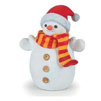 PAPO The Enchanted World Schneemann mit Hut Spielfigur, ab 3 Jahren, Weiß (39158)