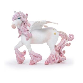 PAPO The Enchanted World Enchanted Pegasus Toy Figure, 3 ans ou plus, rose/blanc (39205)