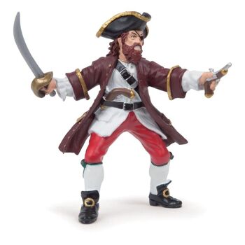 PAPO Pirates and Corsairs Red Barbarossa Toy Figure, 3 ans ou plus, Multicolore (39428)