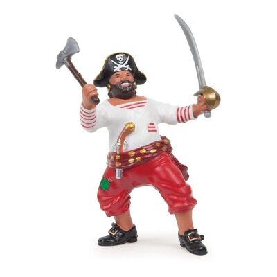 PAPO Pirates and Corsairs Pirat mit Axt Spielfigur, ab 3 Jahren, Mehrfarbig (39421)