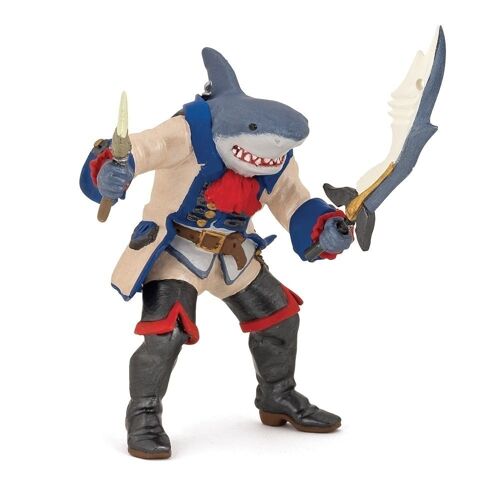 PAPO Pirates and Corsairs Mutant Shark Pirate Toy Figure, 3 Years or Above, Multi-colour (39460)
