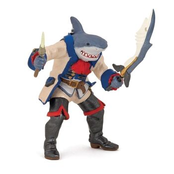 PAPO Pirates and Corsairs Mutant Shark Pirate Toy Figure, 3 ans ou plus, Multicolore (39460)
