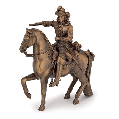 PAPO Personnages historiques Louis XIV sur son cheval Toy Figure, Three Years or Above, Bronze (39709)