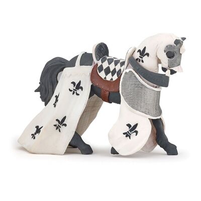 PAPO Fantasy World Figura giocattolo cavallo drappeggiato bianco, tre anni o più, multicolore (39786)