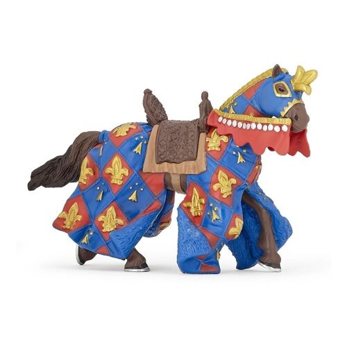 PAPO Fantasy World Blue Horse Fleur de Lys Toy Figure, Three Years or Above, Multi-colour (39787)