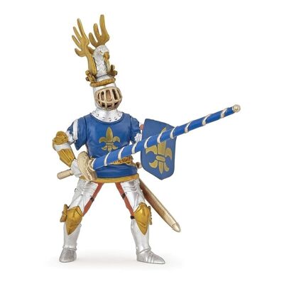 PAPO Fantasy World Blue Knight Fleur de Lys Toy Figure, tre anni o più, argento/blu (39788)