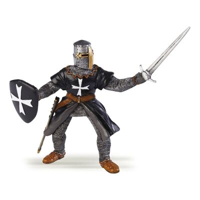 PAPO Fantasy World Hospitaller Knight avec figurine jouet épée, trois ans ou plus, noir (39938)
