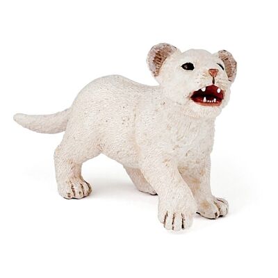 PAPO Wild Animal Kingdom White Lion Cub Figura de juguete, 3 años o más, blanco (50076)