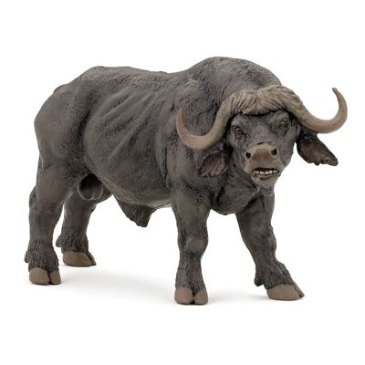 PAPO Wild Animal Kingdom Figura giocattolo bufalo africano, 3 anni o più, grigio (50114)