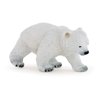 PAPO Wild Animal Kingdom Laufendes Eisbärenjunges Spielzeugfigur, drei Jahre oder älter, Weiß (50145)