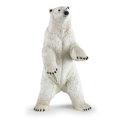 PAPO Wild Animal Kingdom Figura de juguete de oso polar de pie, tres años o más, blanco (50172)
