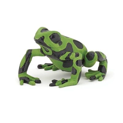 PAPO Wild Animal Kingdom Figura de juguete de rana ecuatorial verde, 3 años o más, verde/negro (50176)