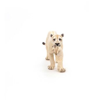 PAPO Wild Animal Kingdom White Lionne avec Cub Toy Figure, 3 ans ou plus, Blanc (50203) 5