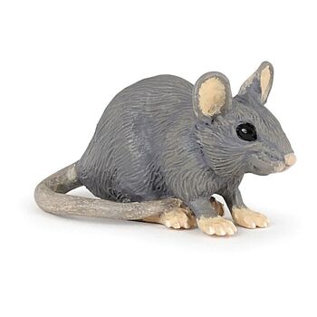 PAPO Wild Animal Kingdom House Mouse Toy Figure, 3 ans ou plus, gris (50205)