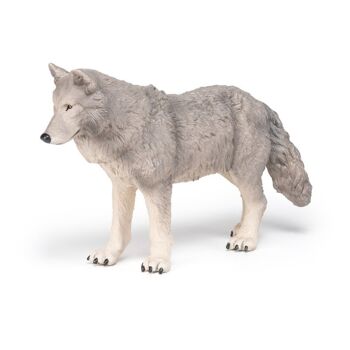 PAPO Grandes figurines Grande figurine de loup, trois ans ou plus, gris (50211) 3