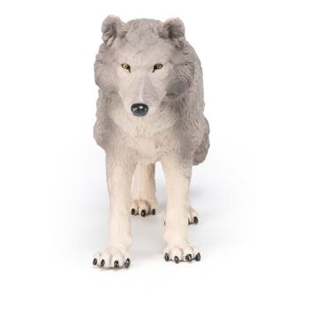 PAPO Grandes figurines Grande figurine de loup, trois ans ou plus, gris (50211) 4