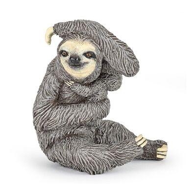 PAPO Wild Animal Kingdom Sloth Figura de juguete, 3 años o más, gris (50214)