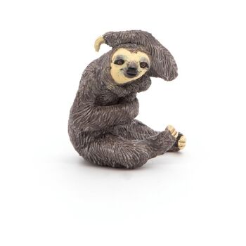 PAPO Wild Animal Kingdom Sloth Toy Figure, 3 ans ou plus, gris (50214) 2