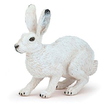 PAPO Wild Animal Kingdom Figurine de lièvre arctique, 3 ans ou plus, Blanc (50226)