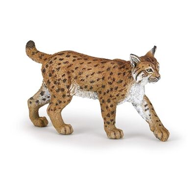PAPO Wild Animal Kingdom Lynx Spielfigur, ab 3 Jahren, Braun/Weiß (50241)