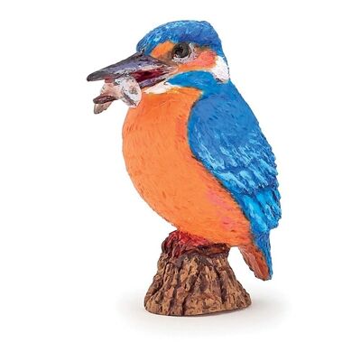 PAPO Wild Animal Kingdom Eisvogel Spielfigur, ab 3 Jahren, Orange/Blau (50246)