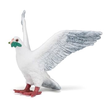 PAPO Wild Animal Kingdom Dove Toy Figure, 3 ans ou plus, blanc (50248)