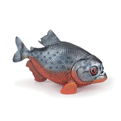 PAPO Wild Animal Kingdom Piranha Toy Figure, 3 ans ou plus, gris/rouge (50253)