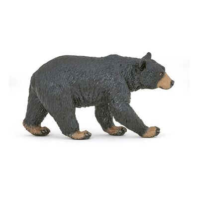 PAPO Wild Animal Kingdom American Black Bear Figura de juguete, 3 años o más, negro/marrón (50271)