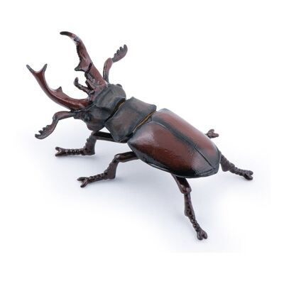PAPO Wild Animal Kingdom Stag Beetle Toy Figure, 3 ans ou plus, noir/rouge (50281)