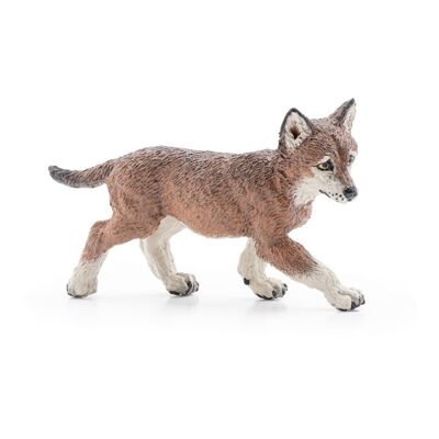 PAPO Wild Animal Kingdom Wolf Cub Toy Figure, 10 mois ou plus, Marron (50284)