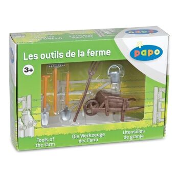PAPO Farmyard Friends Brouette et outils Ensemble de jeu 3 ans ou plus Multicolore (51140)