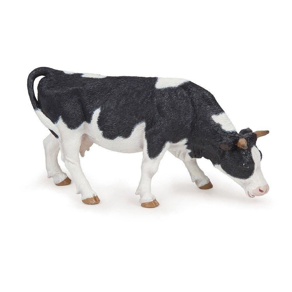 PAPO Farmyard Friends Figura Giocattolo Mucca al Pascolo in Bianco e Nero, Tre Anni o Più, Nero/Bianco (51150)
