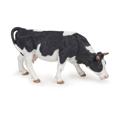 PAPO Farmyard Friends Figura de juguete de vaca pastando en blanco y negro, tres años o más, negro/blanco (51150)