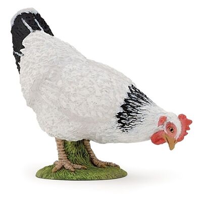 PAPO Farmyard Friends che becca la gallina bianca giocattolo, 3 anni o più, bianco (51160)