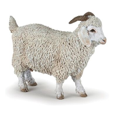 PAPO Farmyard Friends Figura de juguete de cabra de angora, tres años o más, blanco (51170)