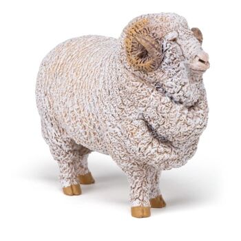 PAPO Farmyard Friends Merinos Sheep Toy Figure, 3 ans ou plus, Blanc (51174) 4