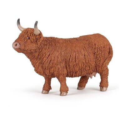 PAPO Farmyard Friends Highland Cattle Figura de juguete, 3 años o más, marrón (51178)