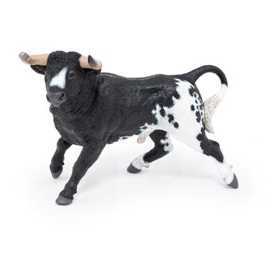 PAPO Horses and Ponies Black & White Spanish Bull Toy Figure, 3 anni o più, nero/bianco (51184)