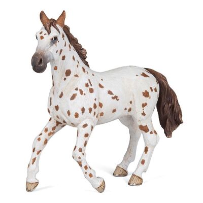 PAPO Horse and Ponies Brown Appaloosa Stute Spielzeugfigur, drei Jahre oder älter, Weiß/Braun (51509)