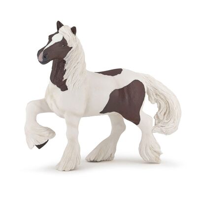 PAPO Horses and Ponies Skewbald Irish Cob Figura giocattolo, 3 anni o più, marrone/bianco (51513)