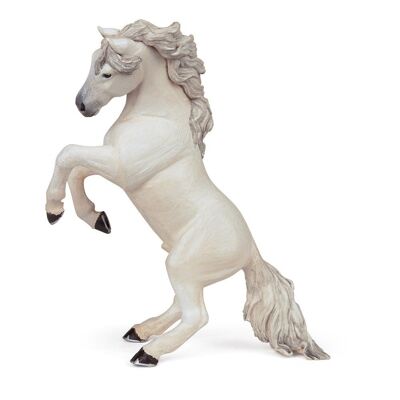 PAPO Horses and Ponies Figura de juguete de caballo criado en blanco, tres años o más, blanco (51521)