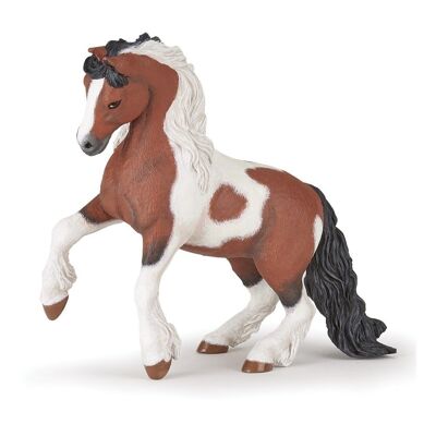PAPO Horses and Ponies Irish Cob Figura giocattolo, 3 anni o più, marrone/bianco (51558)