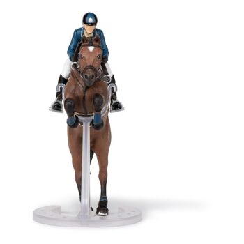 PAPO Horses and Poneys Jumping Horse and Horseman Toy Figure, 3 ans ou plus, Multicolore (51562) 3
