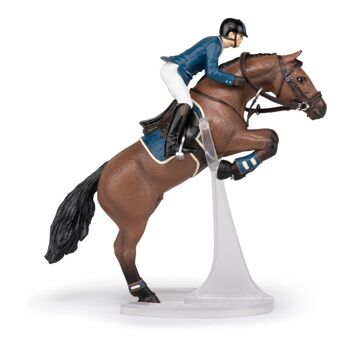 PAPO Horses and Poneys Jumping Horse and Horseman Toy Figure, 3 ans ou plus, Multicolore (51562) 5